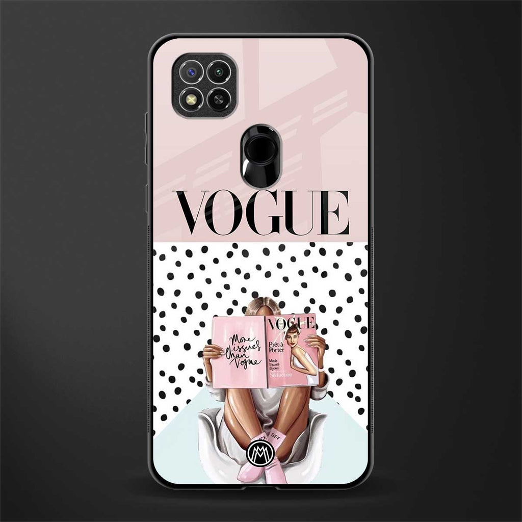 vogue queen glass case for redmi 9c image