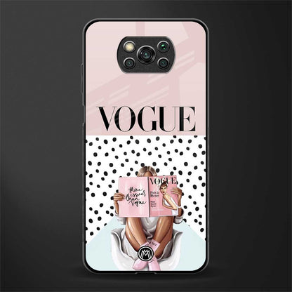 vogue queen glass case for poco x3 image