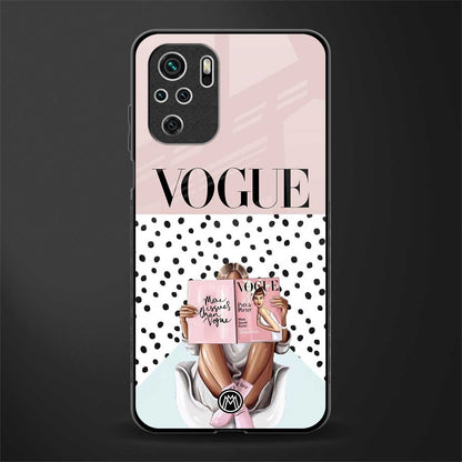 vogue queen glass case for redmi note 10 image