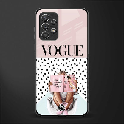 vogue queen glass case for samsung galaxy a52 image