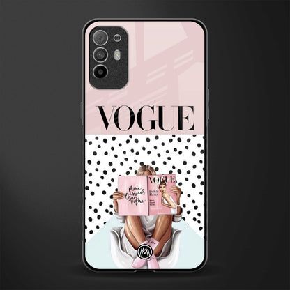 vogue queen glass case for oppo f19 pro plus image