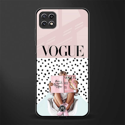 vogue queen glass case for samsung galaxy a22 5g image