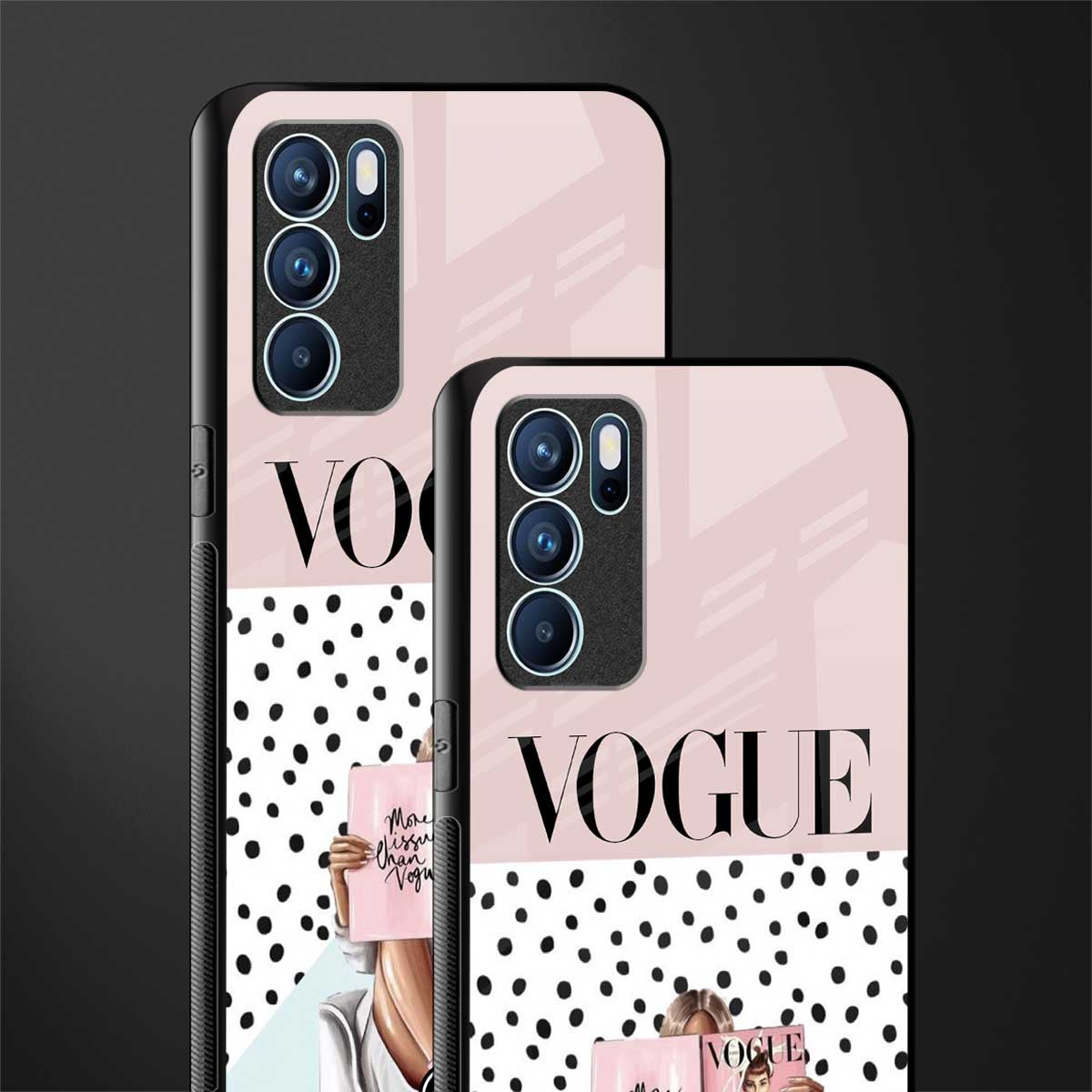 vogue queen glass case for oppo reno6 5g image-2