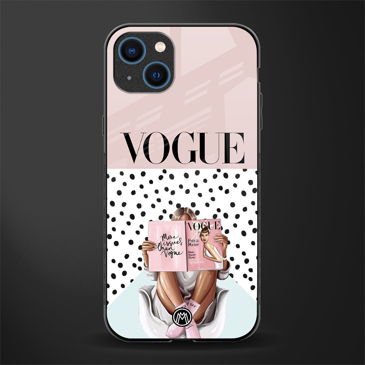 vogue queen glass case for iphone 14 image