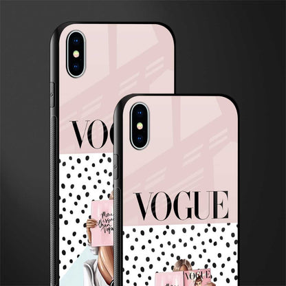 vogue queen glass case for iphone xs max image-2