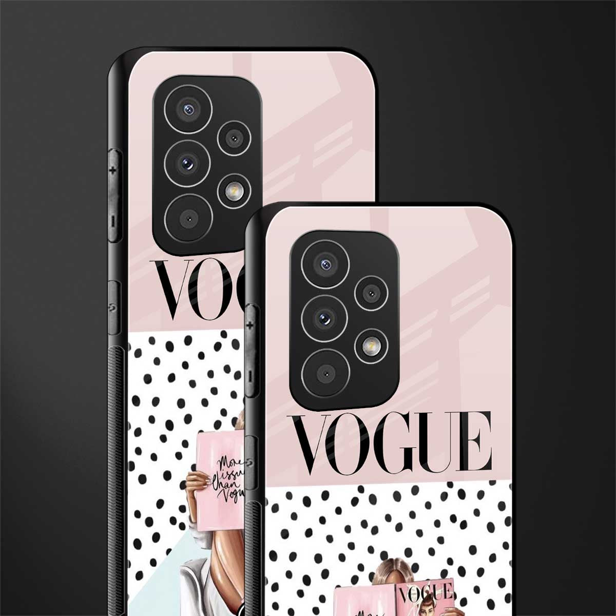 vogue queen back phone cover | glass case for samsung galaxy a23