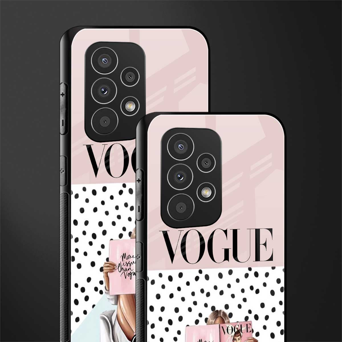 vogue queen back phone cover | glass case for samsung galaxy a53 5g