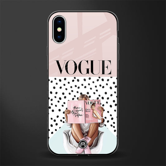 vogue queen glass case for iphone xs image