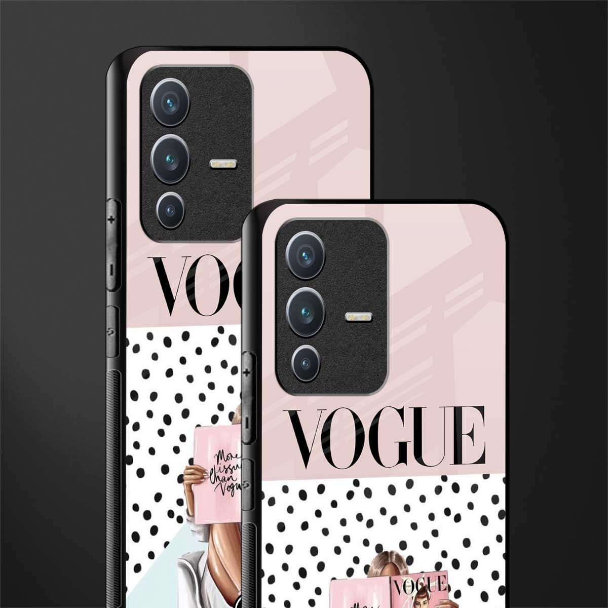 vogue queen glass case for vivo v23 5g image-2