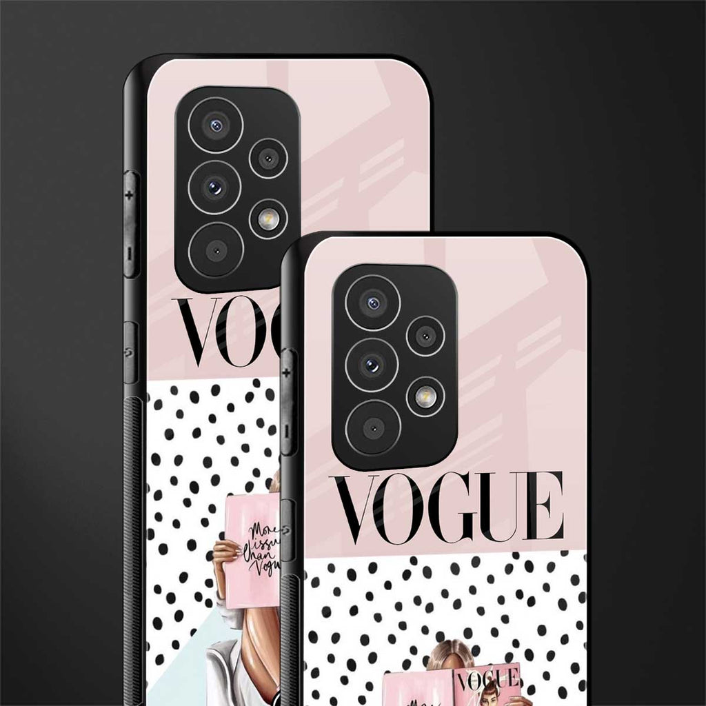 vogue queen back phone cover | glass case for samsung galaxy a73 5g