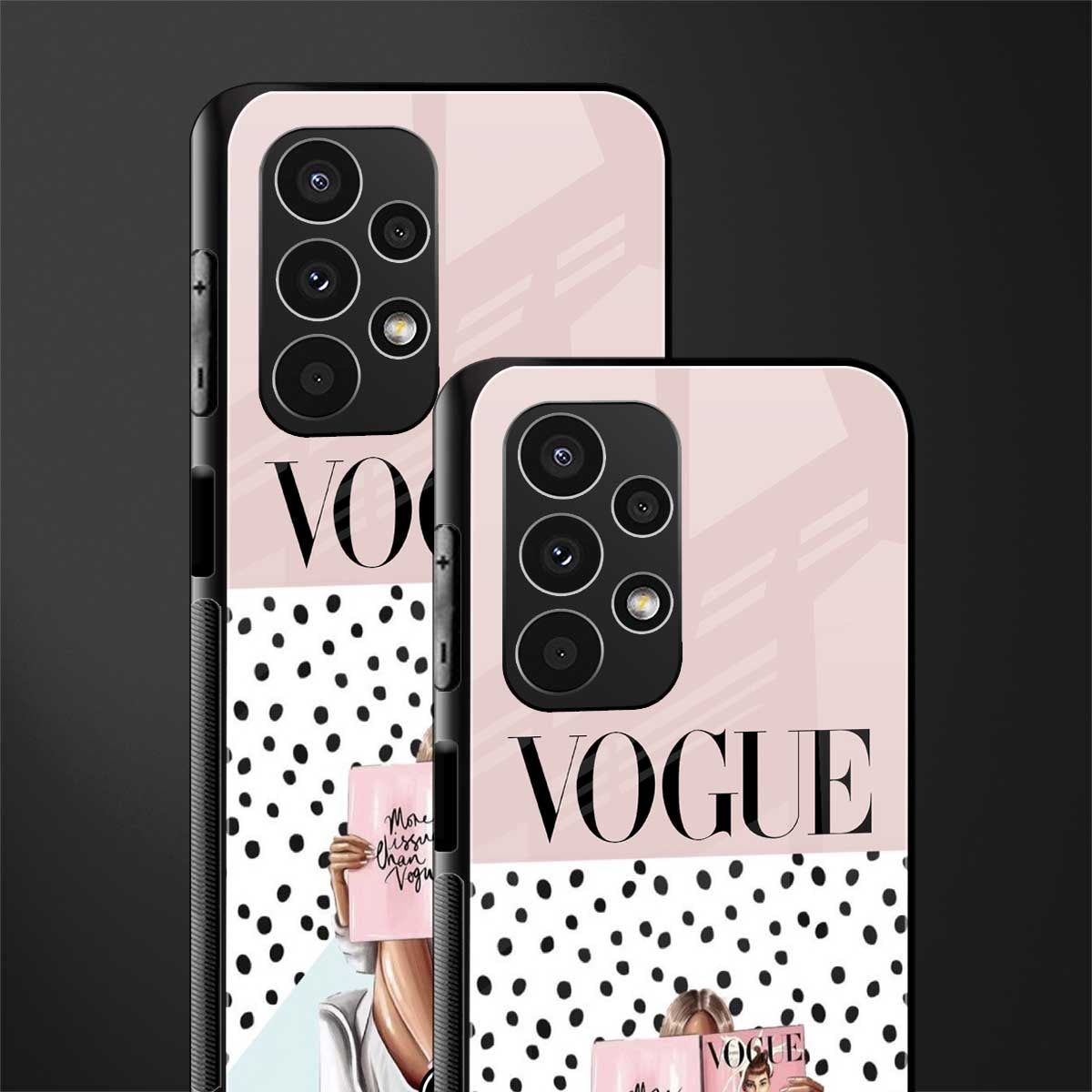 vogue queen back phone cover | glass case for samsung galaxy a13 4g