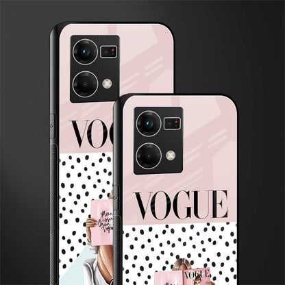 vogue queen back phone cover | glass case for oppo f21 pro 4g