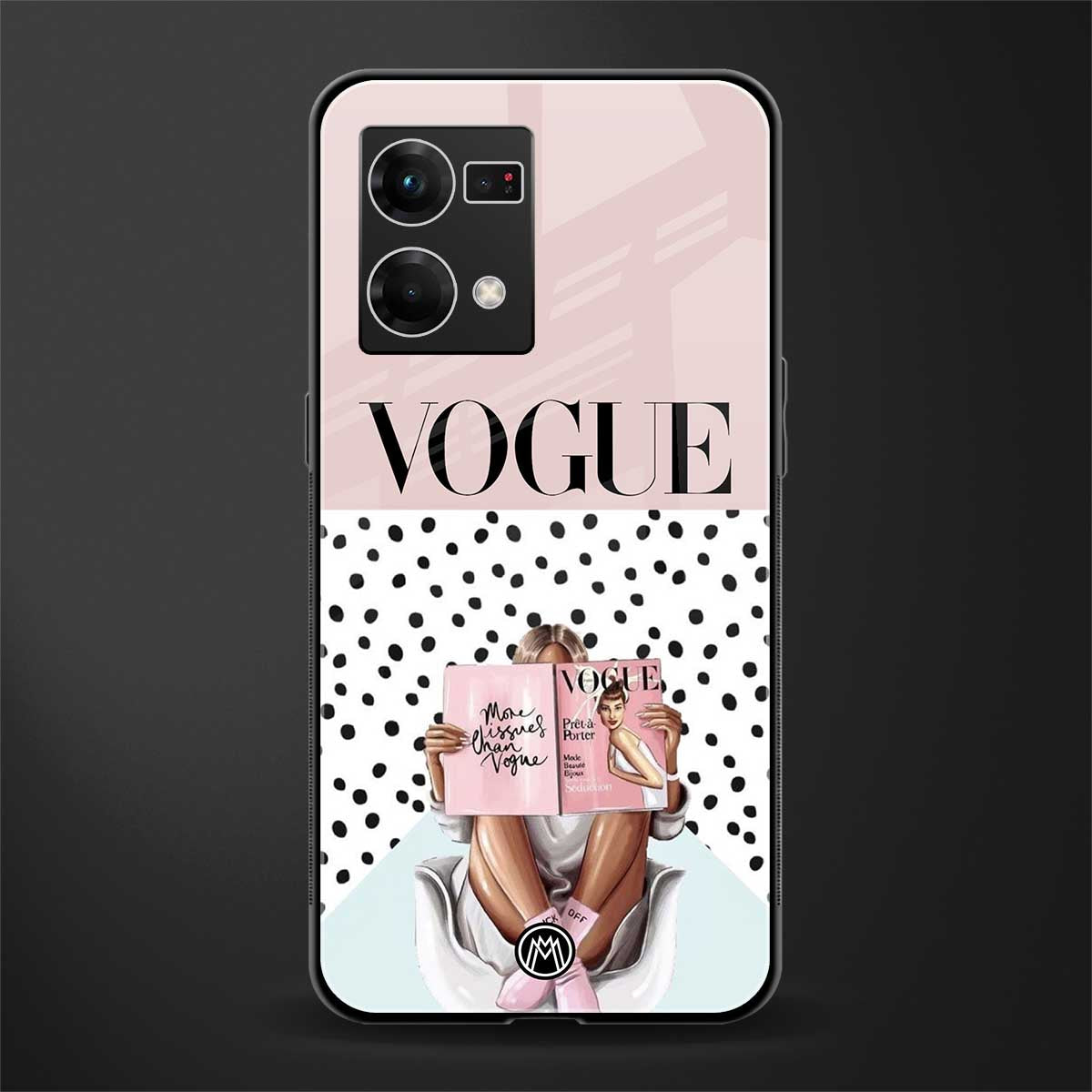 vogue queen back phone cover | glass case for oppo f21 pro 4g