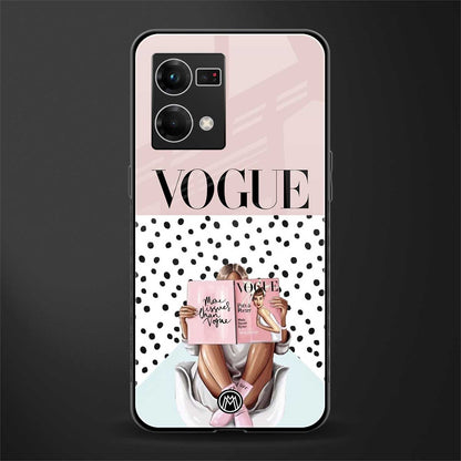 vogue queen back phone cover | glass case for oppo f21 pro 4g