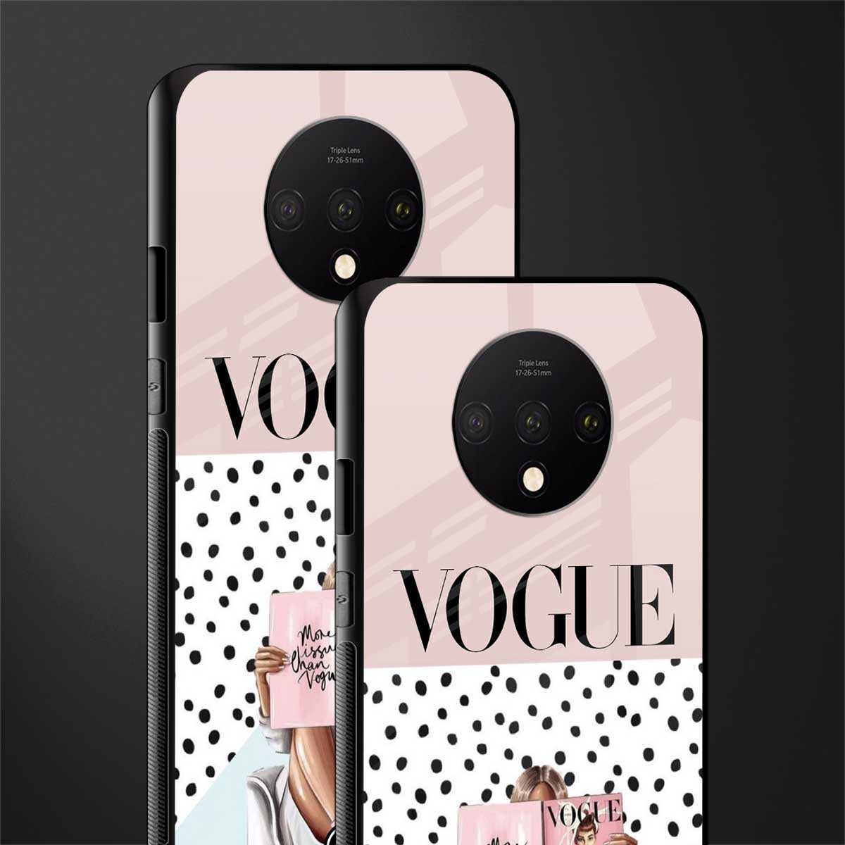 vogue queen glass case for oneplus 7t image-2