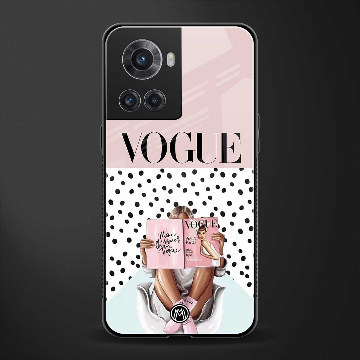 vogue queen back phone cover | glass case for oneplus 10r 5g