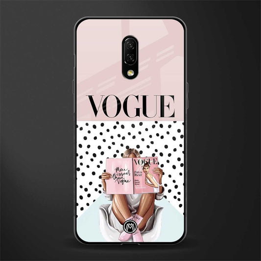 vogue queen glass case for oneplus 7 image