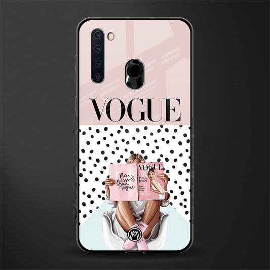 vogue queen glass case for samsung a21 image