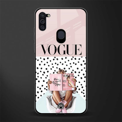 vogue queen glass case for samsung galaxy m11 image