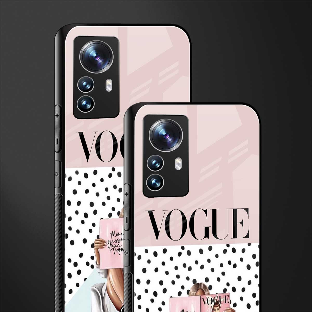 vogue queen back phone cover | glass case for xiaomi 12 pro