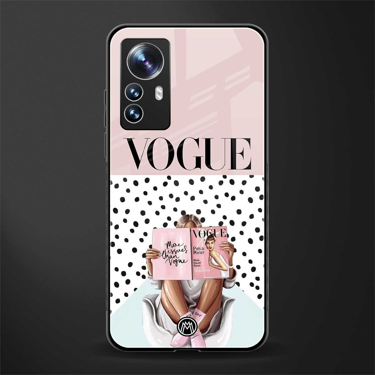 vogue queen back phone cover | glass case for xiaomi 12 pro