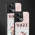 vogue queen back phone cover | glass case for oppo reno 8