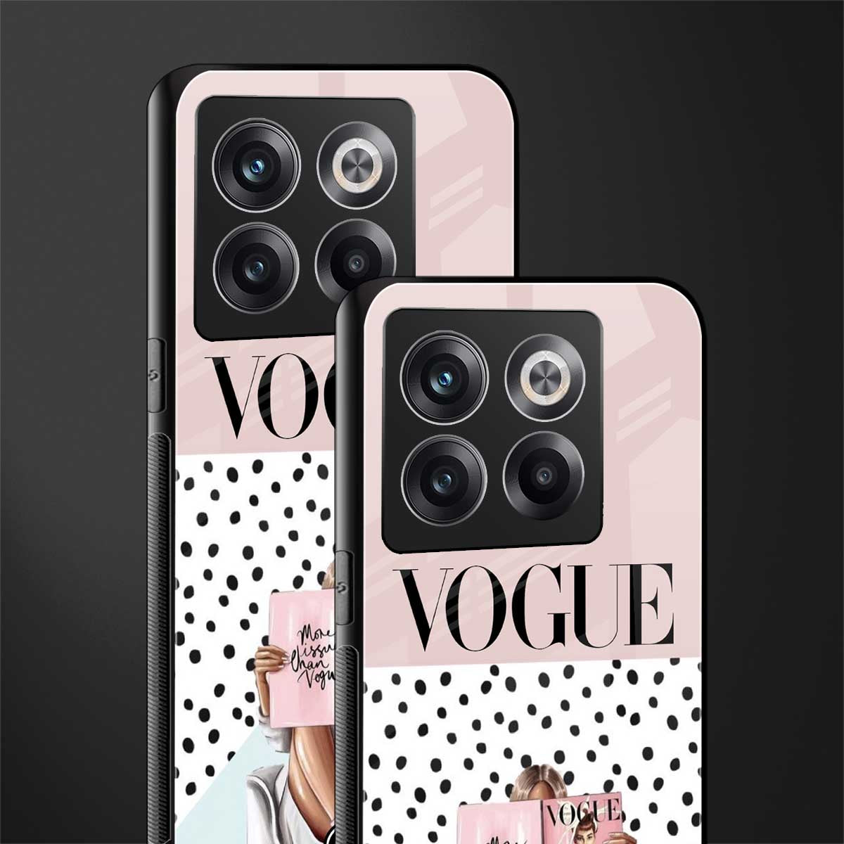 vogue queen back phone cover | glass case for oneplus 10t