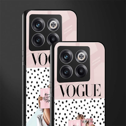 vogue queen back phone cover | glass case for oneplus 10t