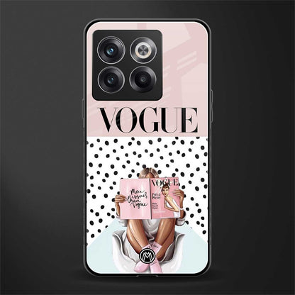 vogue queen back phone cover | glass case for oneplus 10t