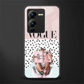 vogue queen back phone cover | glass case for vivo v25 pro 5g
