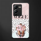 vogue queen back phone cover | glass case for vivo v25 pro 5g