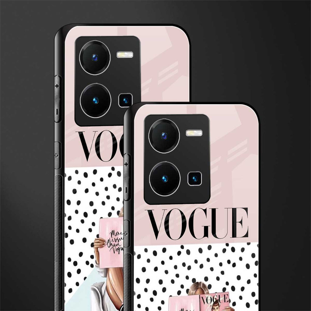 vogue queen back phone cover | glass case for vivo y35 4g