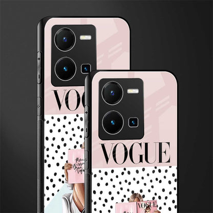 vogue queen back phone cover | glass case for vivo y35 4g