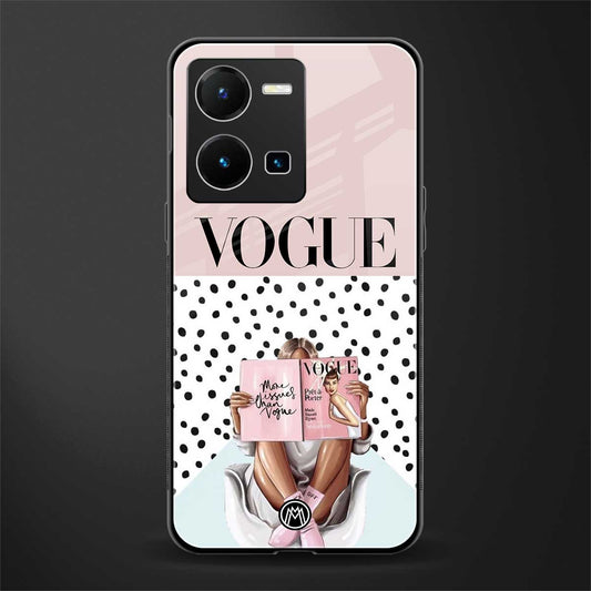 vogue queen back phone cover | glass case for vivo y35 4g