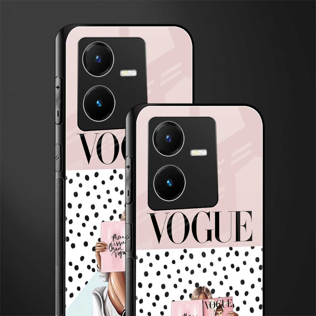 vogue queen back phone cover | glass case for vivo y22