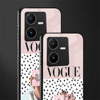 vogue queen back phone cover | glass case for vivo y22