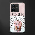 vogue queen back phone cover | glass case for vivo y22