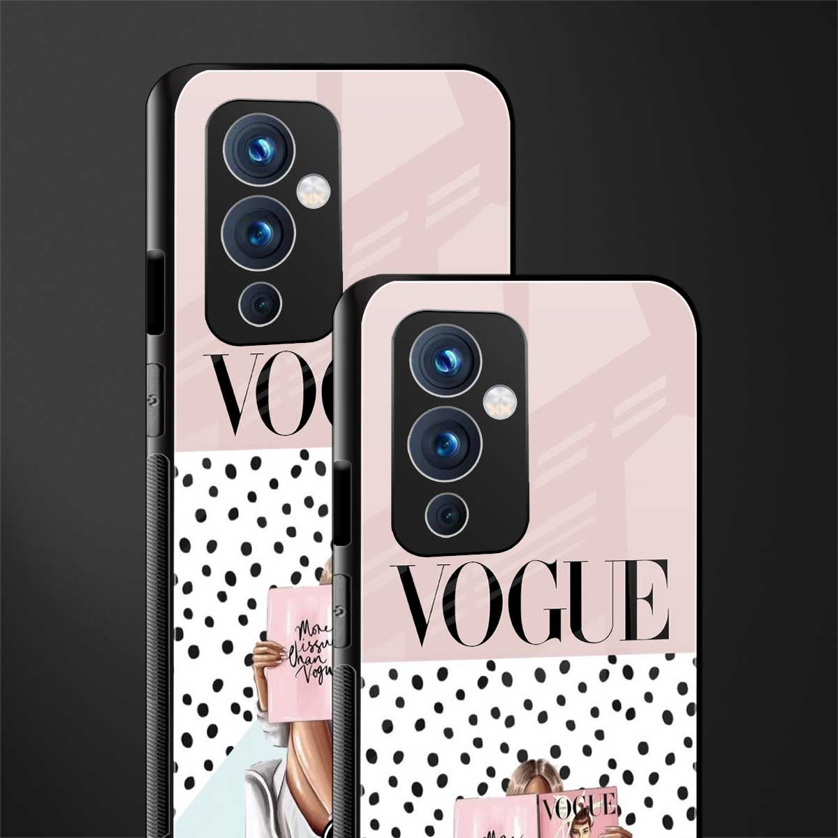 vogue queen back phone cover | glass case for oneplus 9