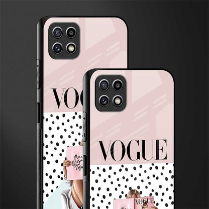 vogue queen back phone cover | glass case for samsung galaxy f42