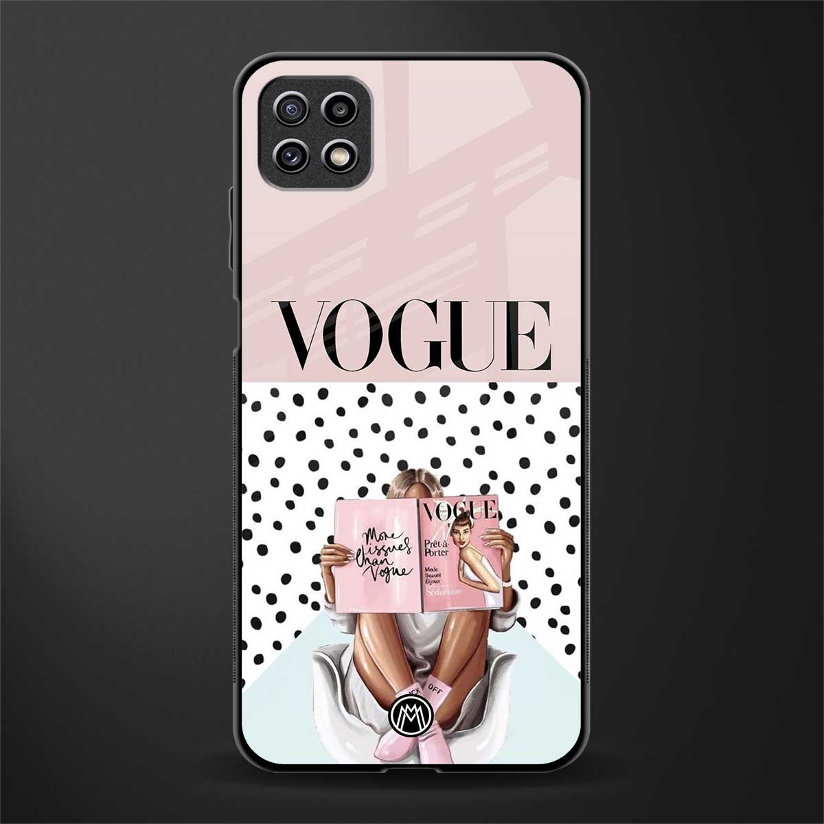 vogue queen back phone cover | glass case for samsung galaxy f42