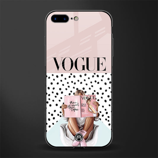 vogue queen glass case for iphone 8 plus image