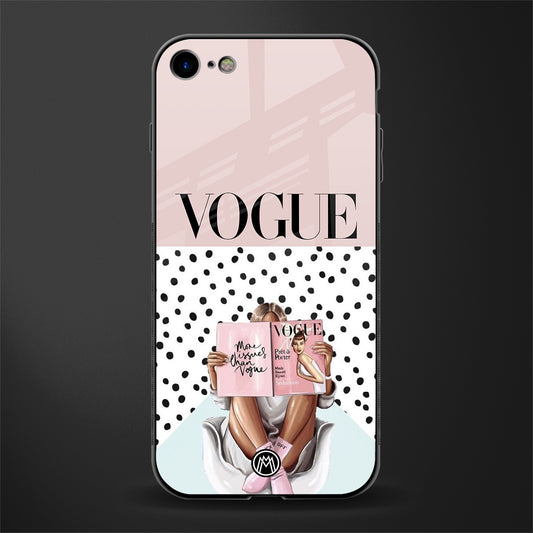 vogue queen glass case for iphone se 2020 image