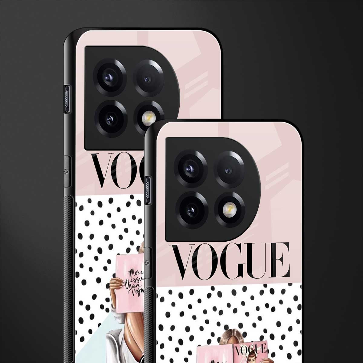 vogue queen back phone cover | glass case for oneplus 11