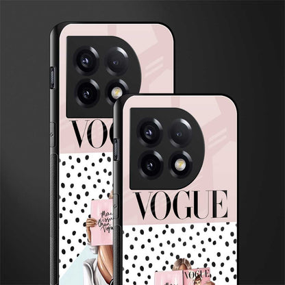 vogue queen back phone cover | glass case for oneplus 11