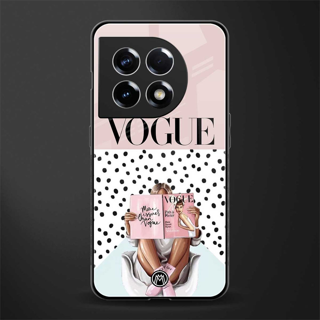 vogue queen back phone cover | glass case for oneplus 11
