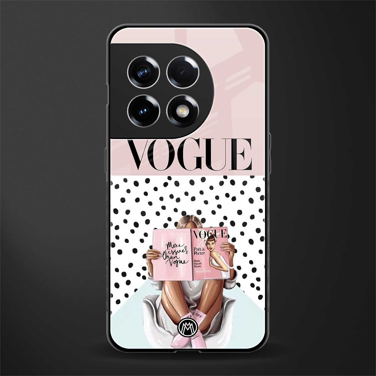 vogue queen back phone cover | glass case for oneplus 11r