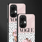 vogue queen back phone cover | glass case for oneplus nord ce 3 lite