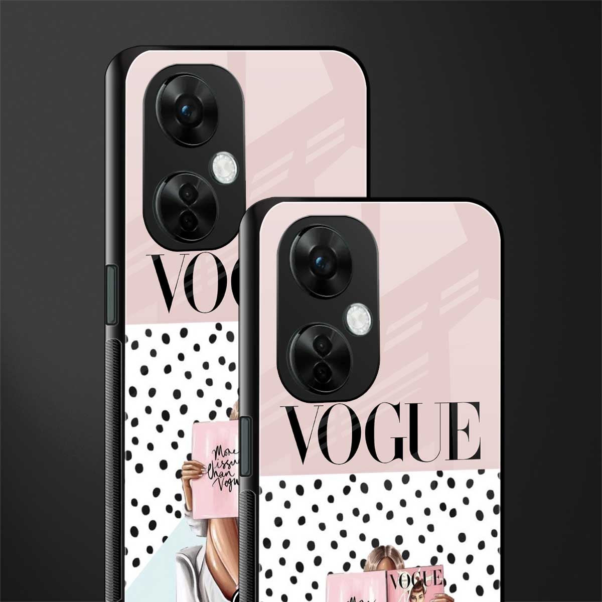 vogue queen back phone cover | glass case for oneplus nord ce 3 lite