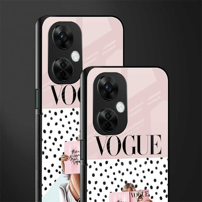 vogue queen back phone cover | glass case for oneplus nord ce 3 lite