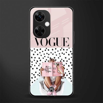 vogue queen back phone cover | glass case for oneplus nord ce 3 lite